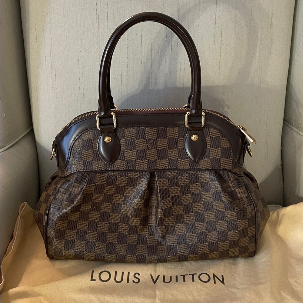 Louis Vuitton Damier Ebene Trevi PM Handbag (No Shoulder Strap)